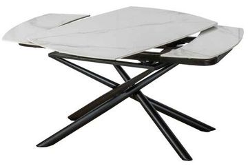 стол BRONX 120- Gloss Kass Gold/ черный каркас