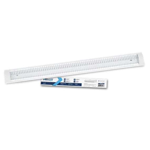 Светильник под светодиодную лампу SPO-405R 2xLED-Т8-1200 с решеткой G13 1200мм IP40 NEOX