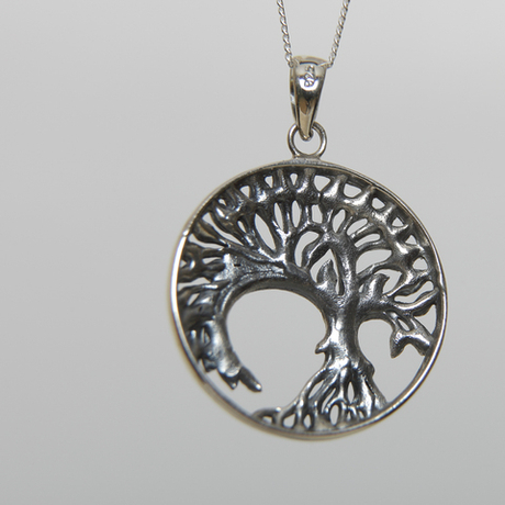 Кулон  Дерево судьбы, серебро