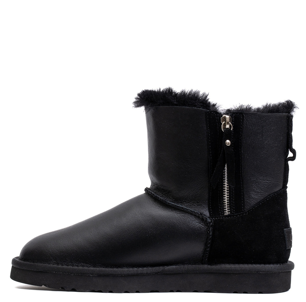 UGG Mens Classic Mini Double Zip Metallic Black