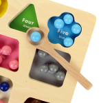 Развивающая игрушка деревянная Шарики, сортируем по цветам, коробка C-41821