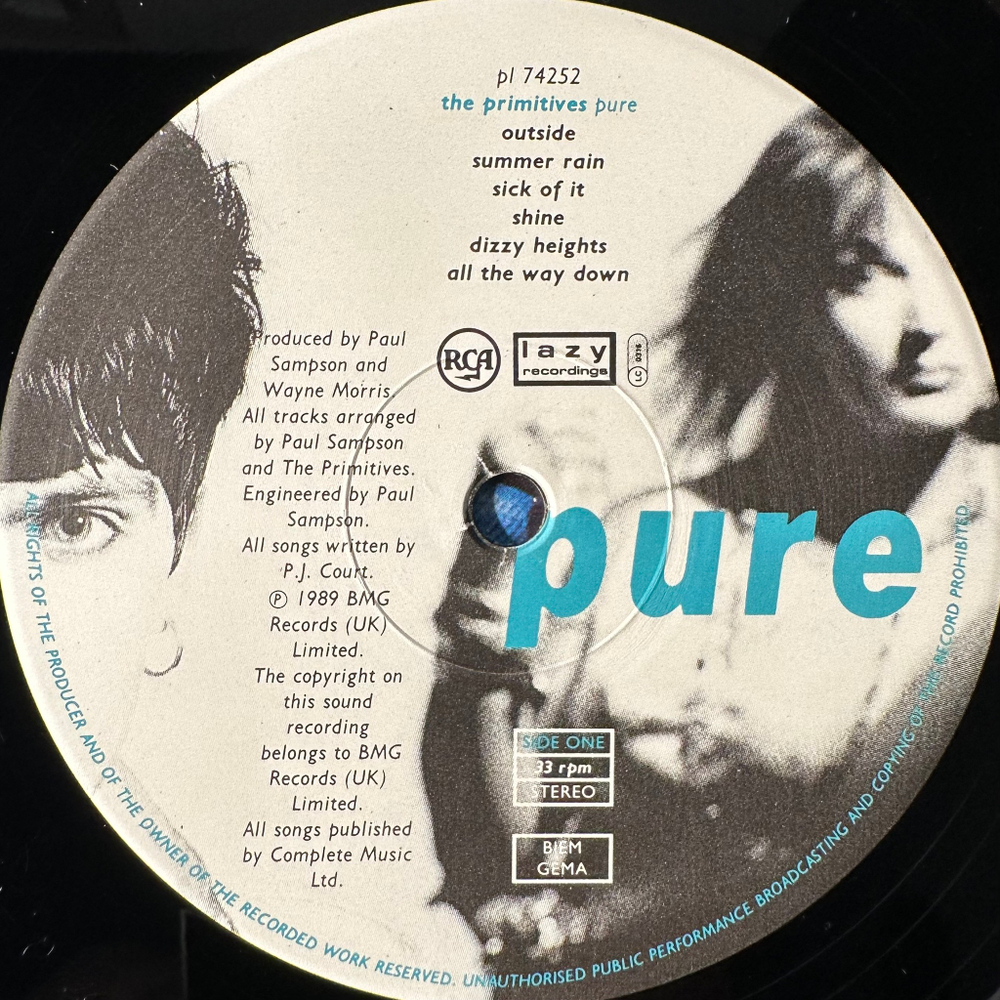 The Primitives ‎– Pure (Европа 1989г.)