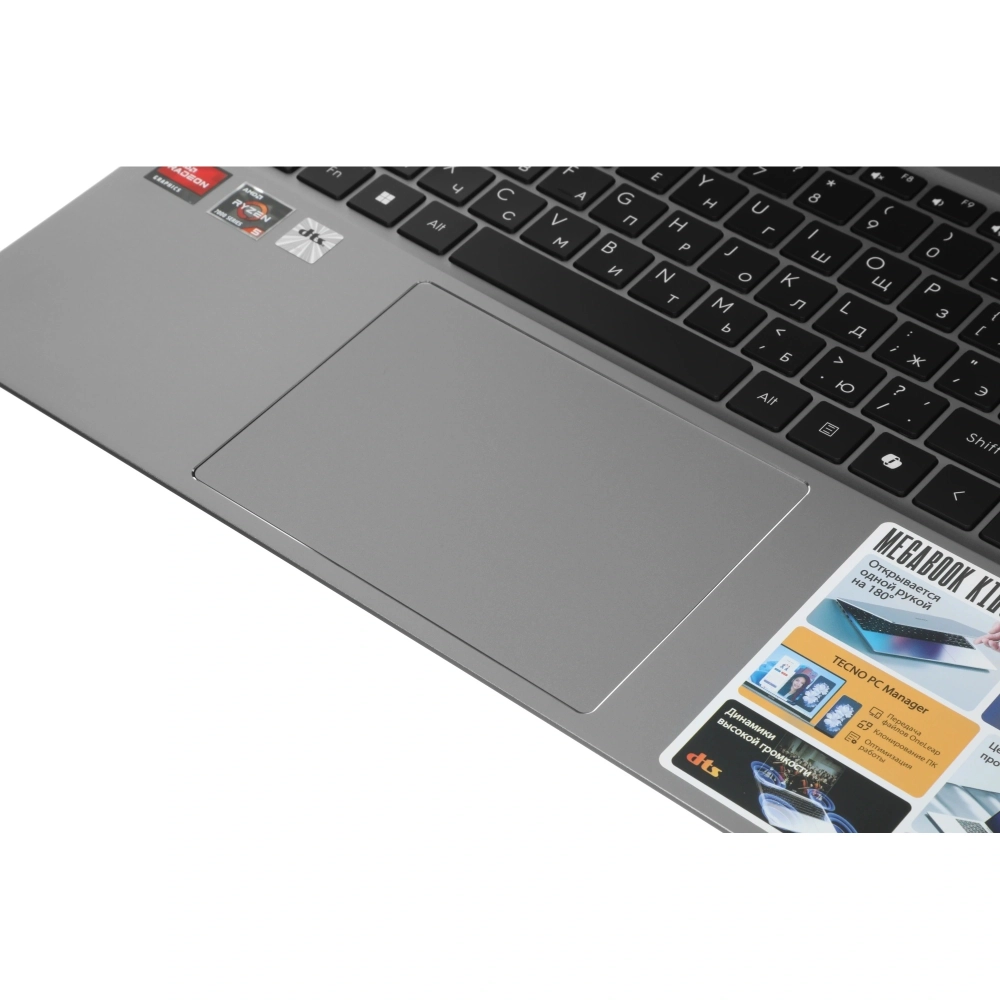 Ноутбук Tecno MegaBook K16SFA 16" IPS Ryzen 5 7535HS 8Gb/512Gb SSD Win 11 Home серый (71005000518)