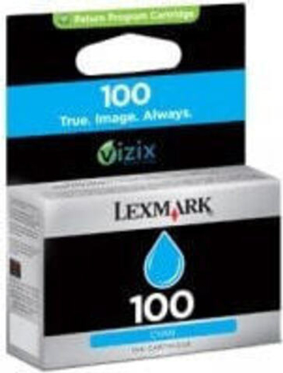 Lexmark 100 Cyan Return Program Ink Cartridge струйный картридж Подлинный Голубой 14N0900B