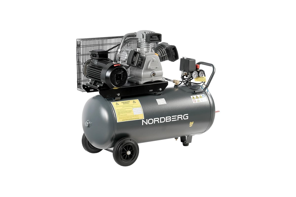 Компрессор поршневой с ременной передачей 380В, ресив. 100л, 580л/мин NORDBERG NCP100/580