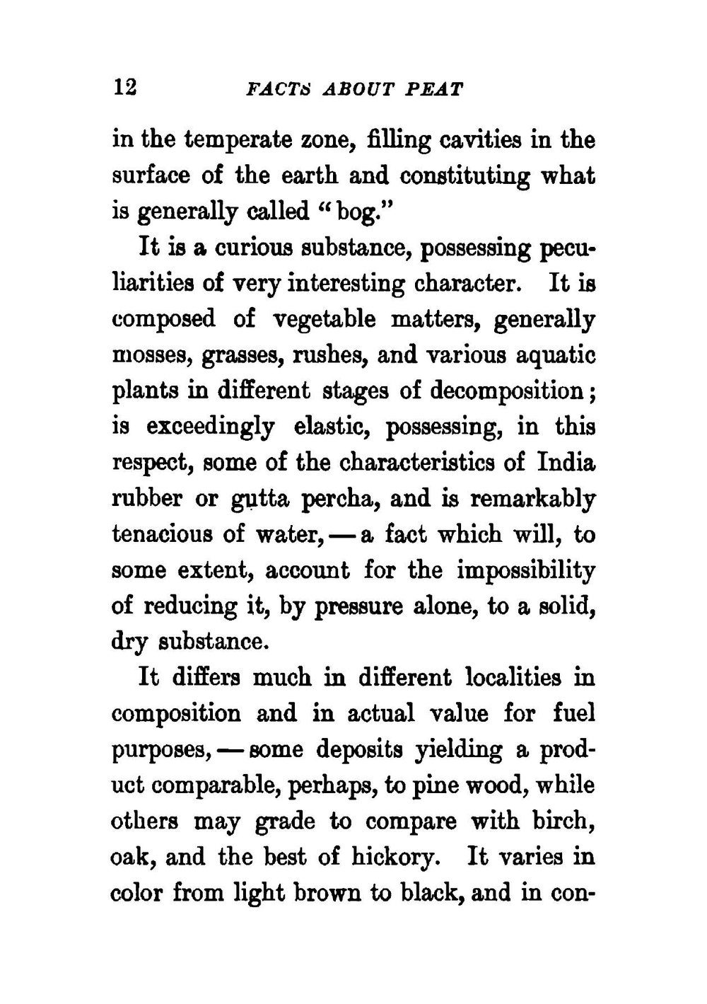 Facts about Peat, Peat Fuel and Peat Coke | Thomas Hooker Leavitt