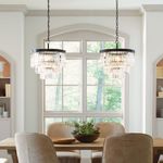 Люстра Odeon 6 black/clear