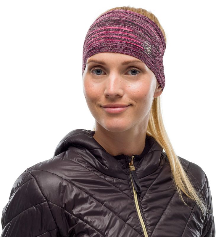 Повязка спортивная светоотражающая Buff Headband Dryflx+ Fuchsia Фото 2