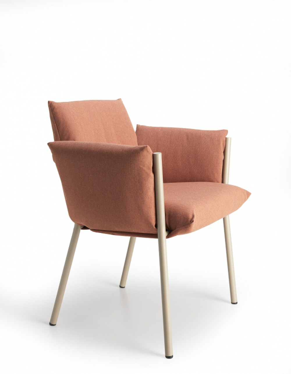Кресло металлическое c подушками Scab Design Brezza, тортора, розовый