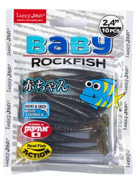 Виброхвосты съедобные искусственные LJ Pro Series BABY ROCKFISH 2,4in (06.10)/S21 10шт.