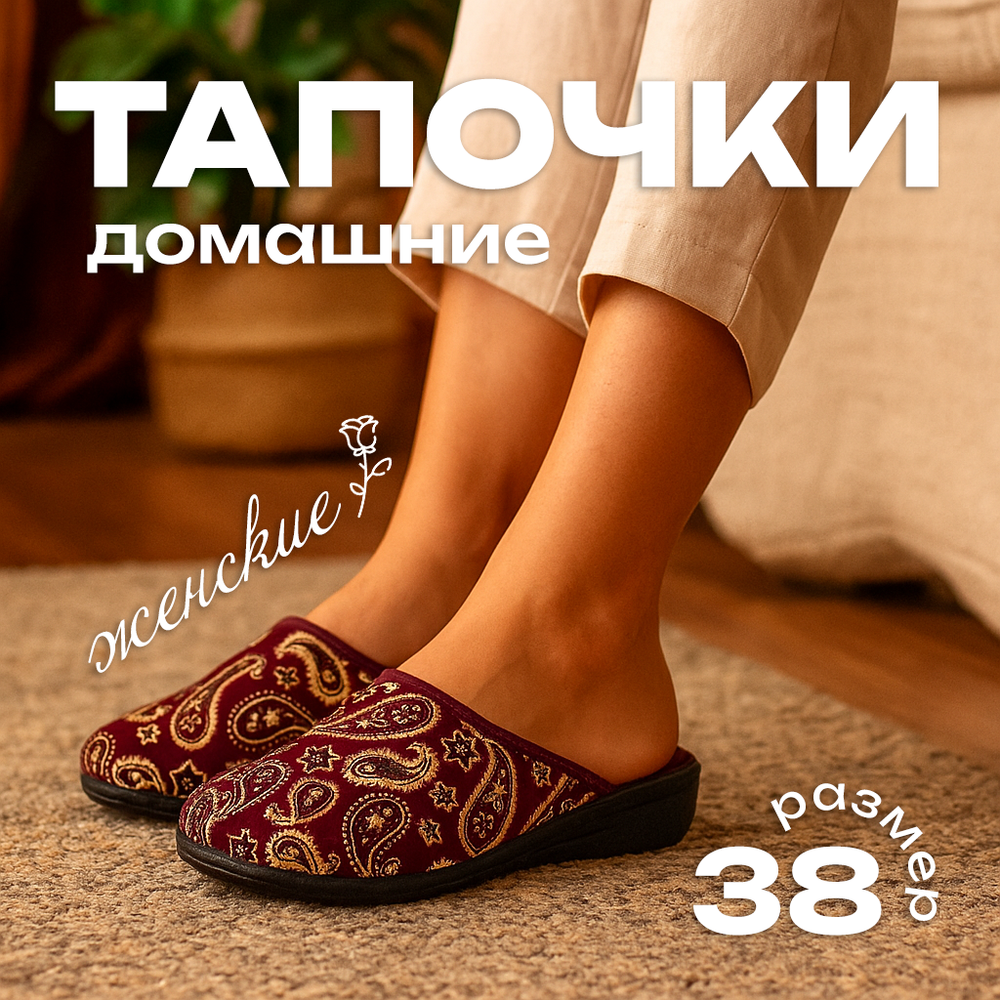 Тапочки, Обувь женская, огурцы 90-1