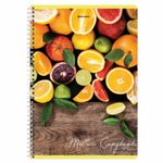 Тетрадь А4, 80 л., BRAUBERG, гребень, клетка, обложка картон, "Фрукты", 404051, 4шт