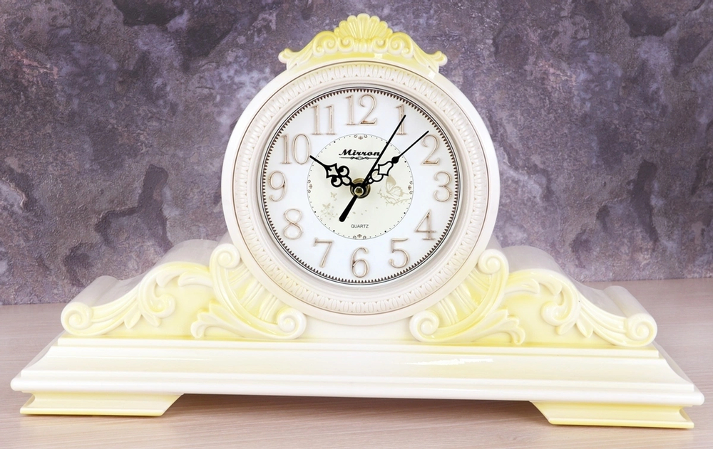 Настольные часы MIRRON, интерьер, белый