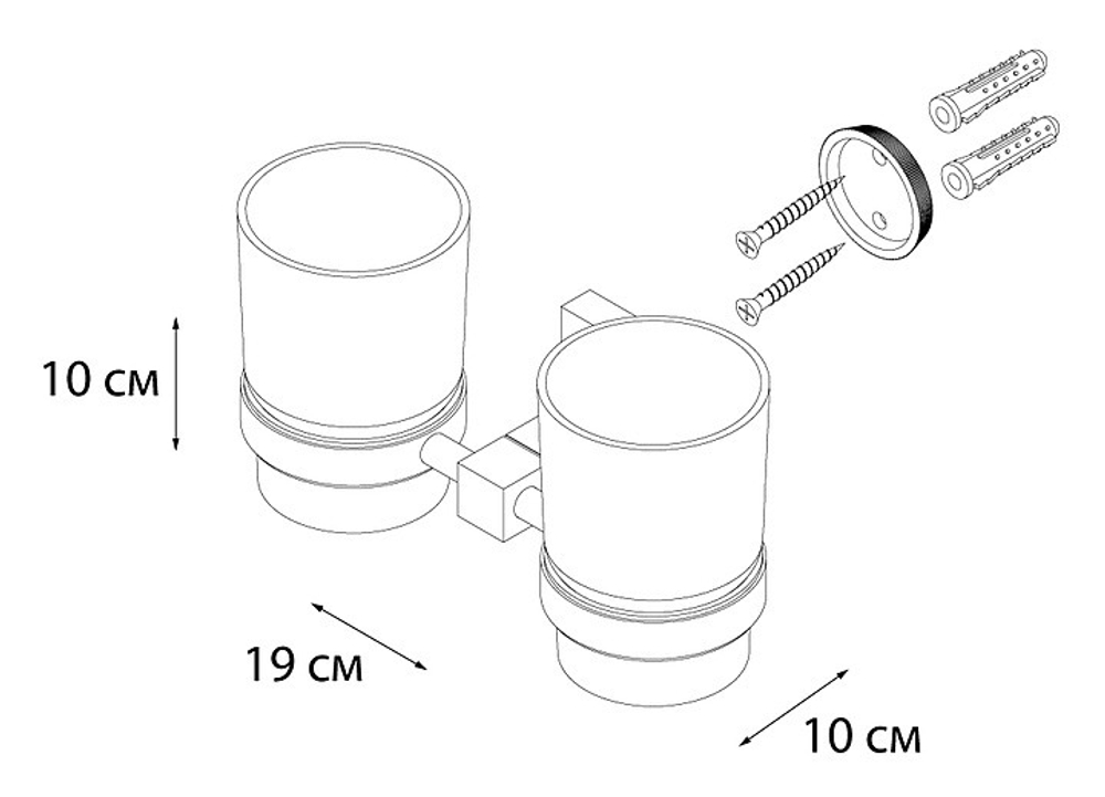 "METRA" Подстаканник двойной FX-11107 (к/к 10)