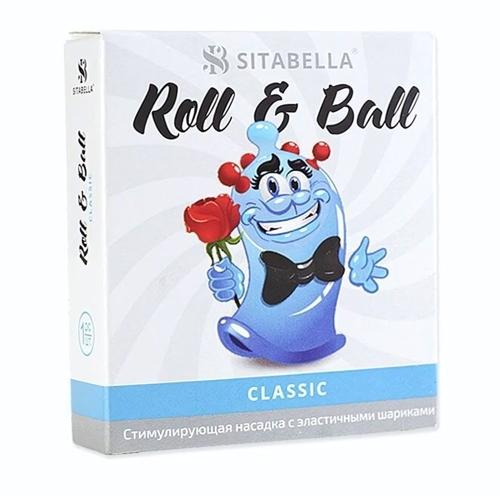 Стимулирующий презерватив-насадка Roll &amp; Ball Classic (Цвет: прозрачный)