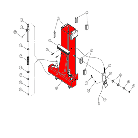 Корпус каретки T4, T4B, V2-4L, V2-4LB RAL1018