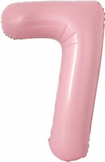 К Мини-цифра 7 Розовый 16''/41 см