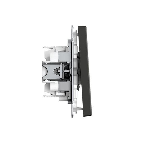 Выключатель для жалюзи 2-кл. ArtGallery 2х (сх. 4) 10А быстрозажим. клем. механизм базальт SE GAL001419S