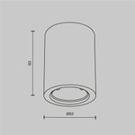 Накладной светильник Maytoni Conik gyps C001CL-GU10-W