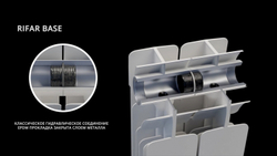 Радиатор Rifar Base 350 Ventil 10 секций - 1390 Вт биметаллический