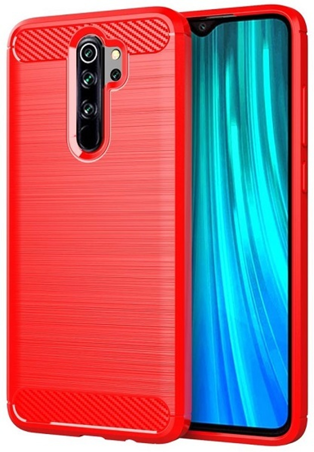 Чехол для Xiaomi Redmi Note 8 Pro цвет Red (красный), серия Carbon от Caseport