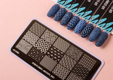 Пластина для стемпинга Go! Stamp 37 Hypno by @nogti_anastasiya_nails