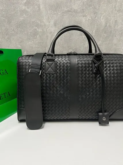 Дорожная сумка Bottega Veneta Intrecciato Medium черный