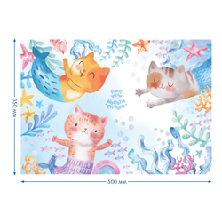 Клеенка для уроков труда Мульти-Пульти "Которусалки", 35*50см, ПВХ CH_50229