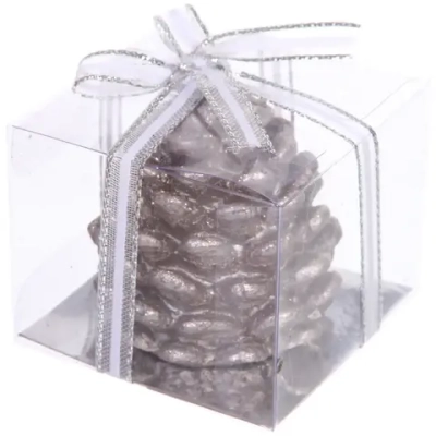 Свеча новогодняя «Лесная шишка» 6,7*6,7*5 см, Шампань