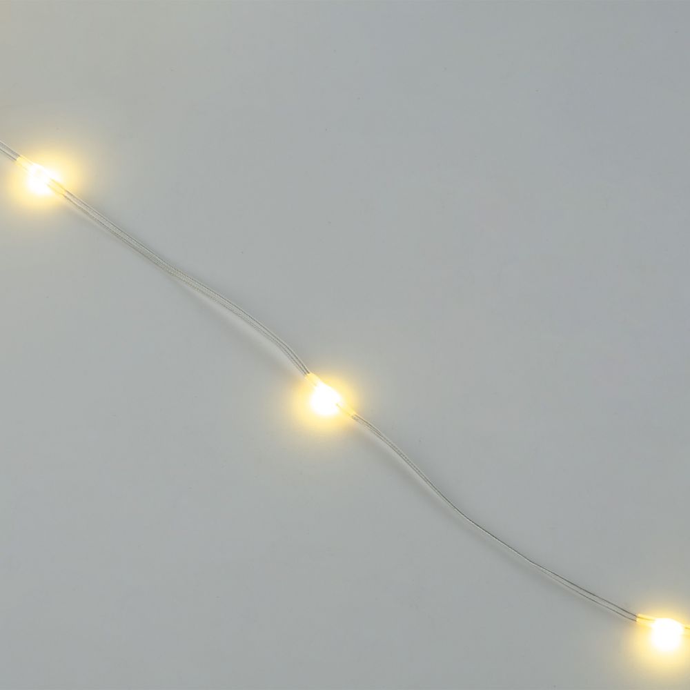 ULD-S1000-100-DTA WARM WHITE IP20 DEW BAND Гирлянда светодиодная Полоса. 10м. 100 светодиодов. Теплый белый свет. Провод прозрачный. ТМ Uniel