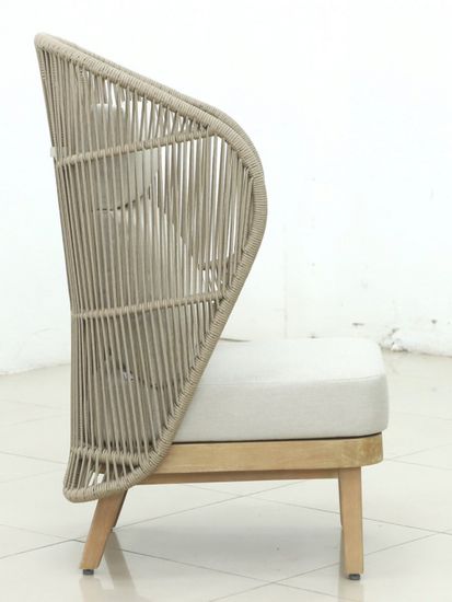 Лаунж-кресло плетеное с высокой спинкой Mali