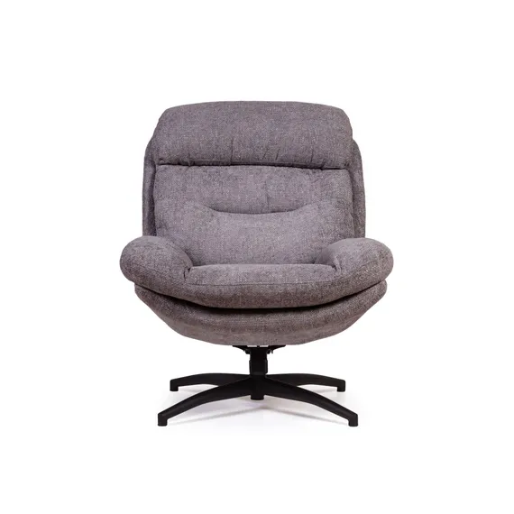 Кресло-качалка с оттоманкой Magnus, серое