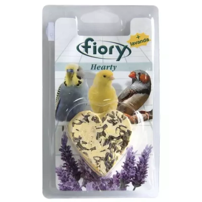 Био-камень для птиц FIORY Hearty Big с лавандой в форме сердца