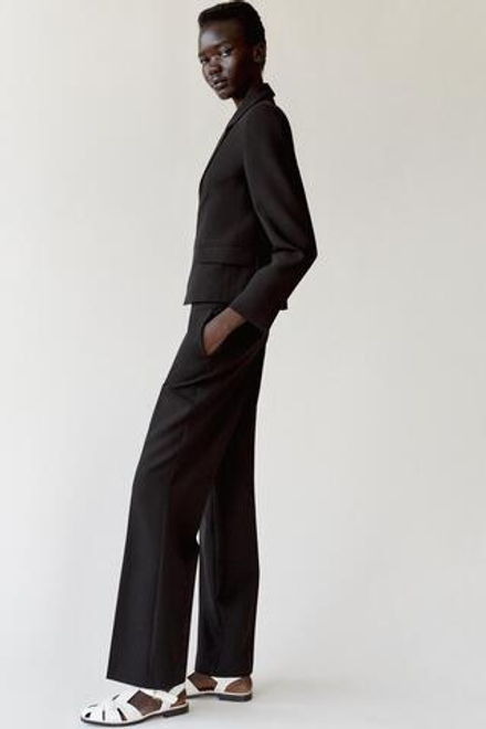 ZARA БРЮКИ BOOTCUT HIGH WAIST, ЧЕРНЫЙ