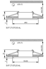 Cветильник точечный круглый KANLUX EVIT CT-DTO50-AL