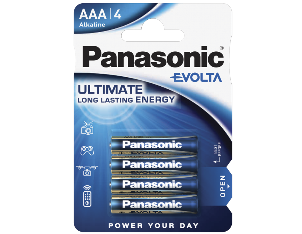 Батарейки Panasonic Evolta AAA щелочные 4 шт