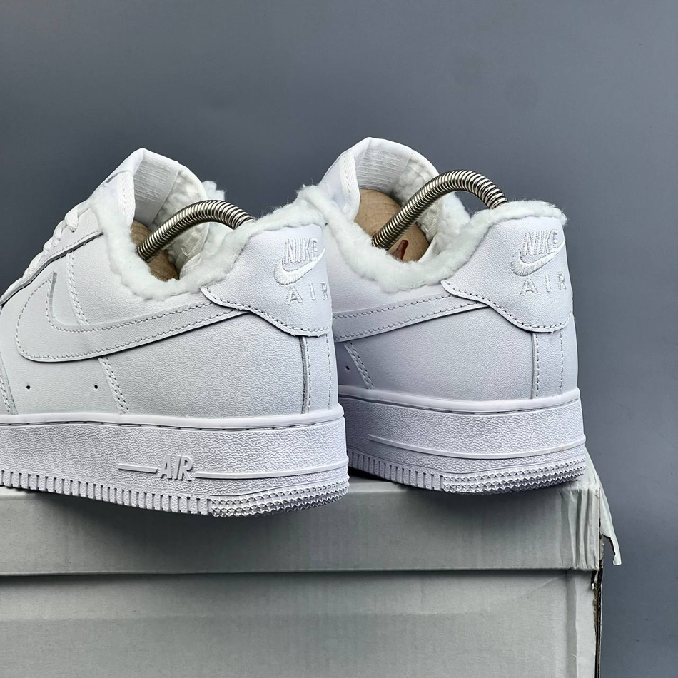 Кроссовки Nike AirForce на меху #418 (бел.)