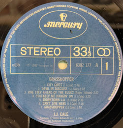 Виниловая пластинка J.J. Cale ‎– Grasshopper LP