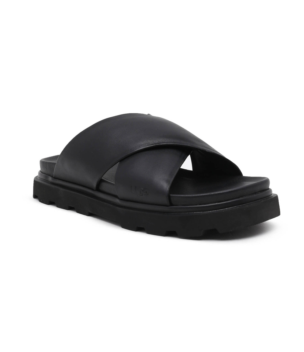 Кожаные шлепанцы w capitelle crossband UGG - черный(1152672)