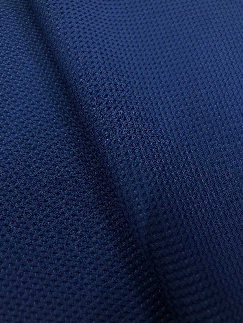 Ткань трикотаж Лакоста крупная, цв. Темно-синий арт. 327010