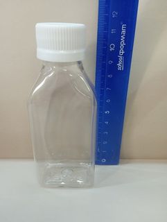 Бутылка 100 мл, плоская прямоугольная 