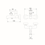 Смеситель для ванны 35к IDDIS AIGMG00i02WA "Aiger" без душ. аксессуаров, ЗОЛОТО матовый