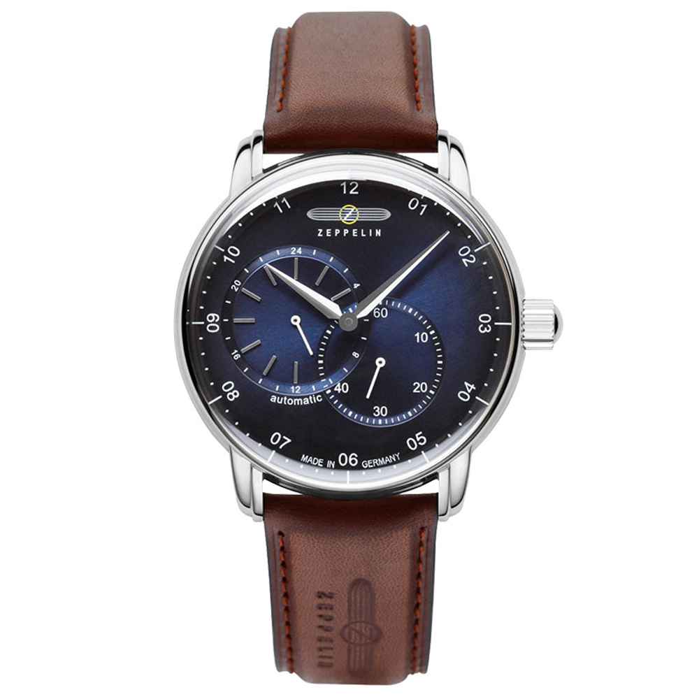 ZEPPELIN New Captain Collection Automatic Mechanical Movement Men"s Watches Watch 42mm Blue Dial