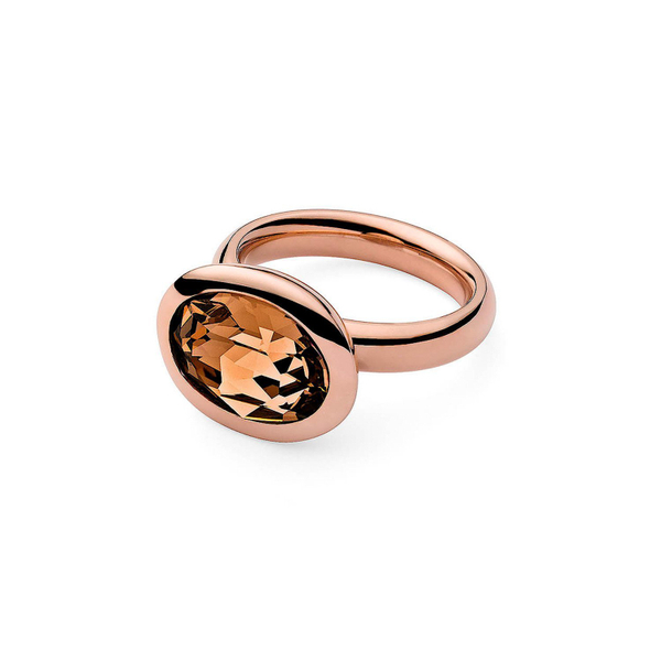Кольцо Qudo Tivola Light Smoked Topaz 18 мм 631645/17.8 BR/RG размер 18