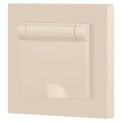 Розетка Intro Accent 6-203-02 2P+E Schuko с крышкой 16А-250В IP20 СУ AL/CU слоновая кость