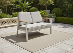 Комплект Isra Mini Seating Set. Диван + 2 Кресла + Столл. Алюминий, ироко. Поставка 45 дней.
