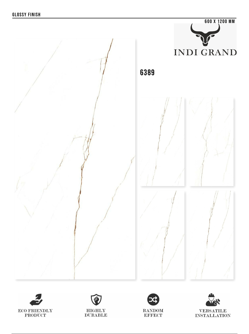 Керамогранит glossy №4 , 60х120, 6389