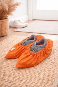 Многоразовые бахилы Zeero Life с мешочком, оранжевые