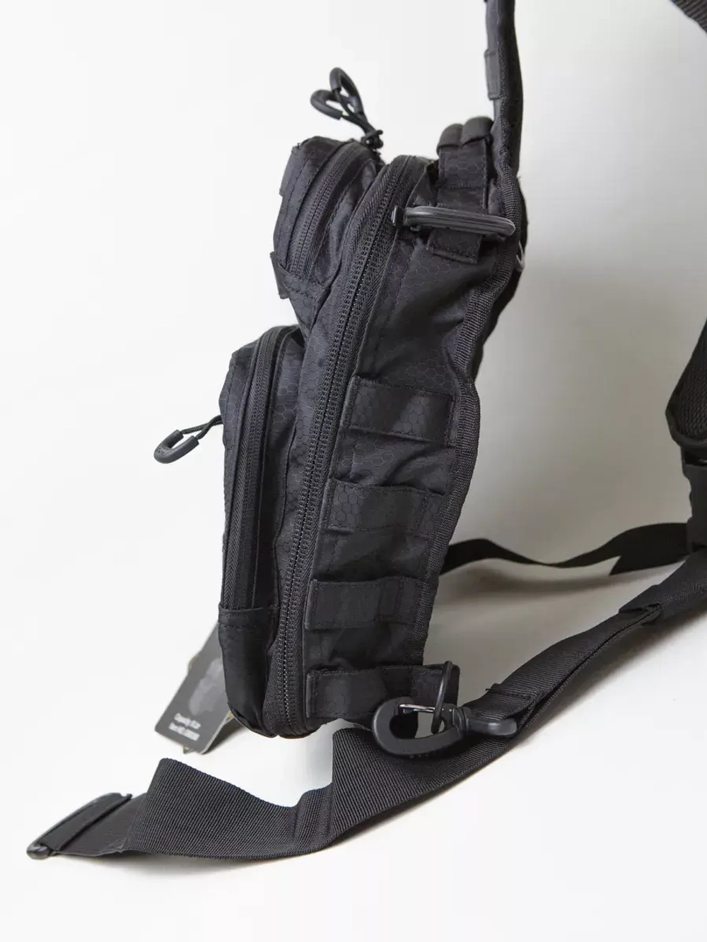 Тактический Рюкзак-сумка GONGTEX однолямочный Черная