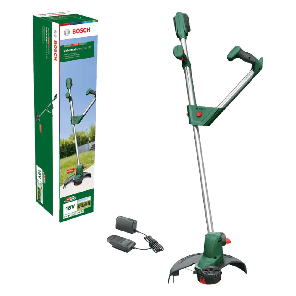 Аккумуляторный триммер Bosch UniversalGrassCut 18V-260 18В (1 x 2 Ач, ЗУ) захват 260 мм, 2.3 кг, 06008C1D03
